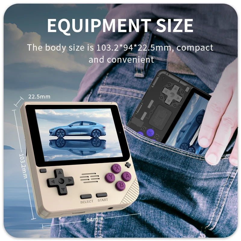 New  V10 Handheld Game Console 3.5 Inch 480*320 IPS OCA Full Screen Retro Opendinglinux Handhelds Cheap Children'S Gifts