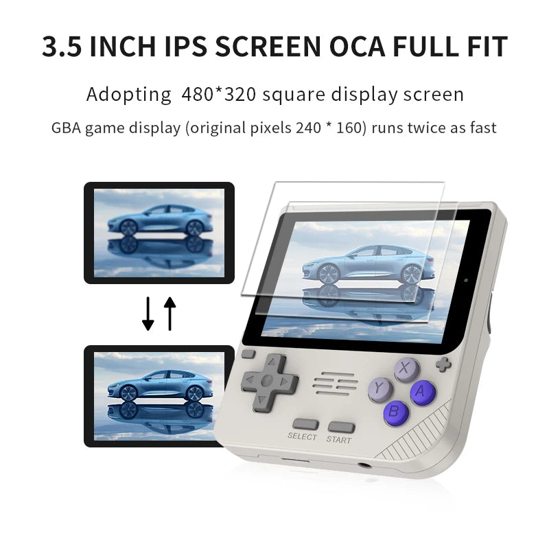 New  V10 Handheld Game Console 3.5 Inch 480*320 IPS OCA Full Screen Retro Opendinglinux Handhelds Cheap Children'S Gifts